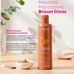 Máscara Matizadora Brown Gloss Efeito Morena Iluminada Caramelo