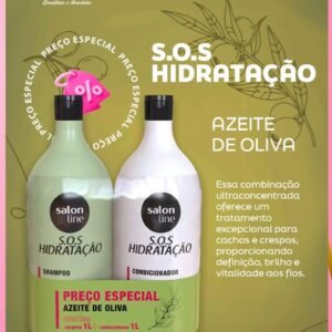 Kit S.O.S Hidratação Azeite de Oliva Shampoo e Condicionador Litrão