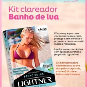 Kit Clareador De Pelos Cless Banho De Lua 4 Passos