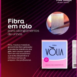 Fibra De Vidro Para Alongamento 4 Metros Em Rolo Volia Preto