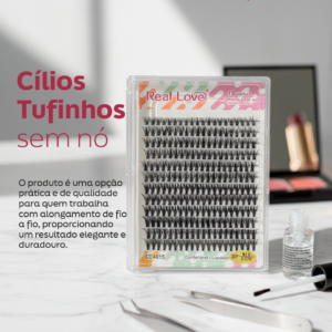 Cílios Tufinhos Sem Nó MIX 12 Linhas